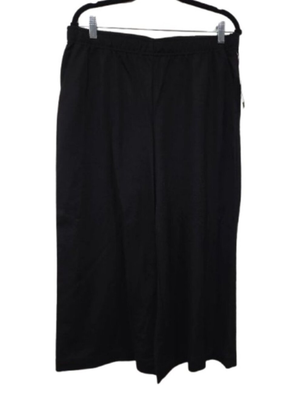Reitmans wide leg cropped pique knit pants black women's size L NWT - Picture 3 of 6